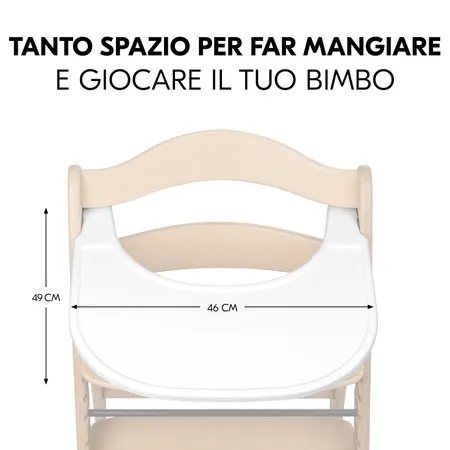 Tanto spazio per il bambino per mangiare e giocare
