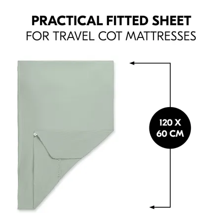 Practical fitted sheet for travel cot mattresses