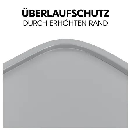 Erhöhter Rand dient als Überlaufschutz