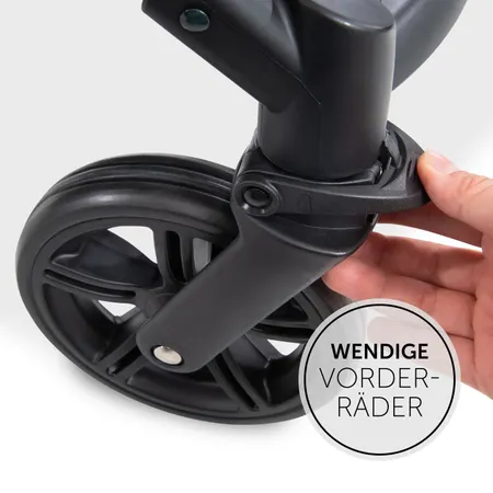 Wendige, schwenkbare Vorderräder