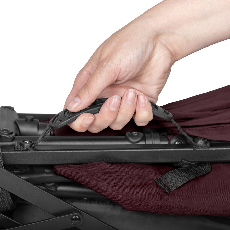 Folds down small with carry handle