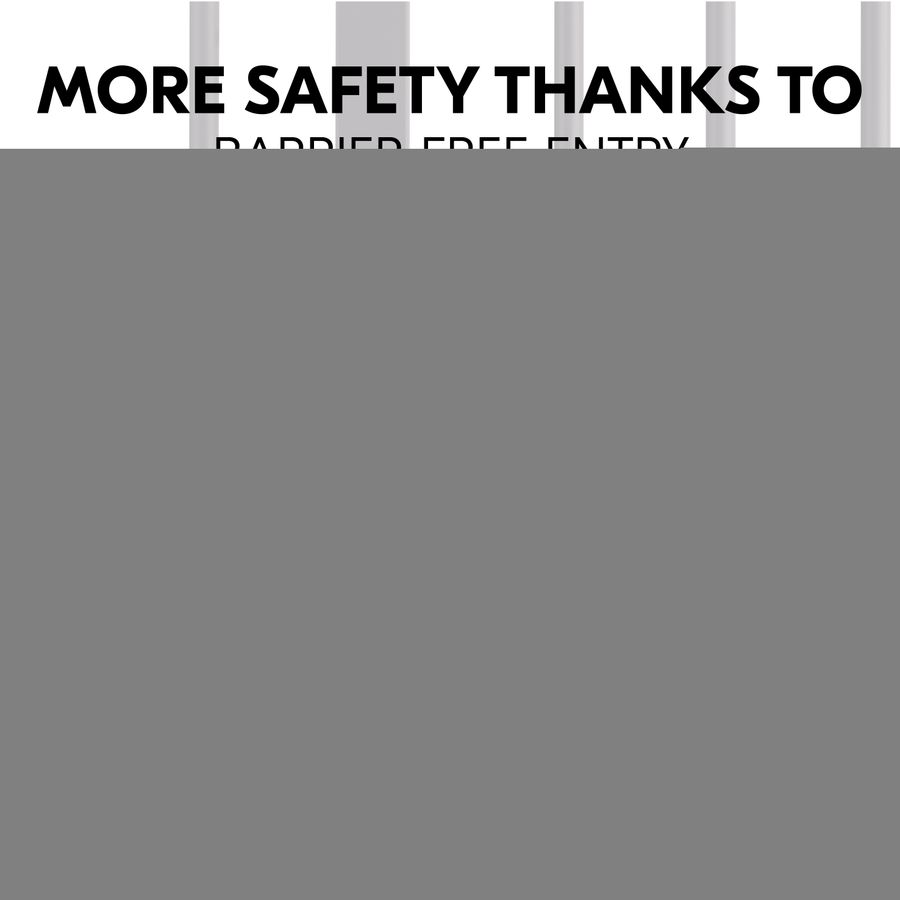 More safety thanks to barrier-free entry
