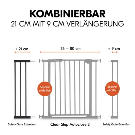 21 cm mit 9 cm Verlängerung Version kombinierbar