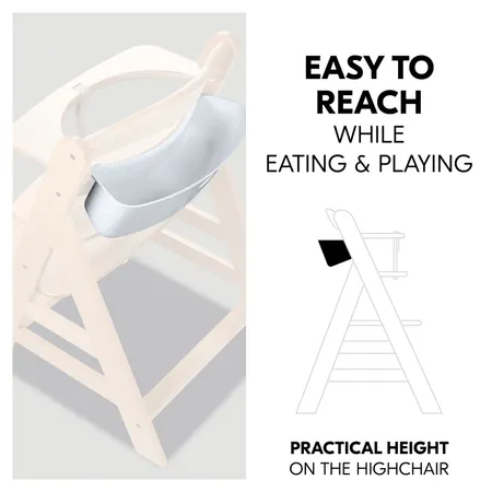 Easily accessible while eating and playing