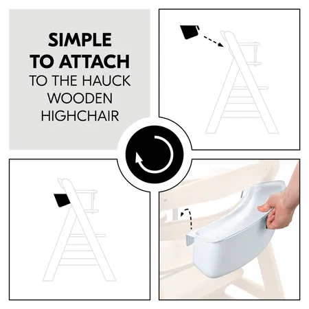 Easy to attach to hauck wooden highchairs