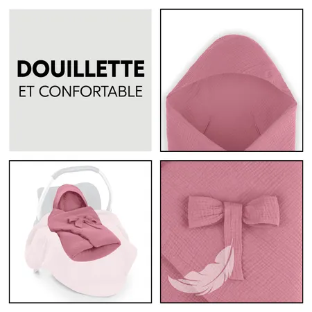 Rembourrage douillet et capuche protectrice