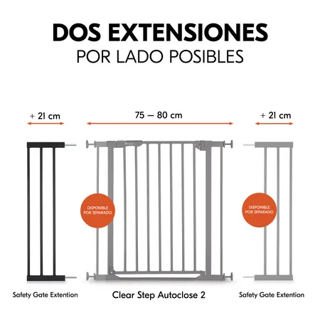 Cada barrera puede llevar dos extensiones
