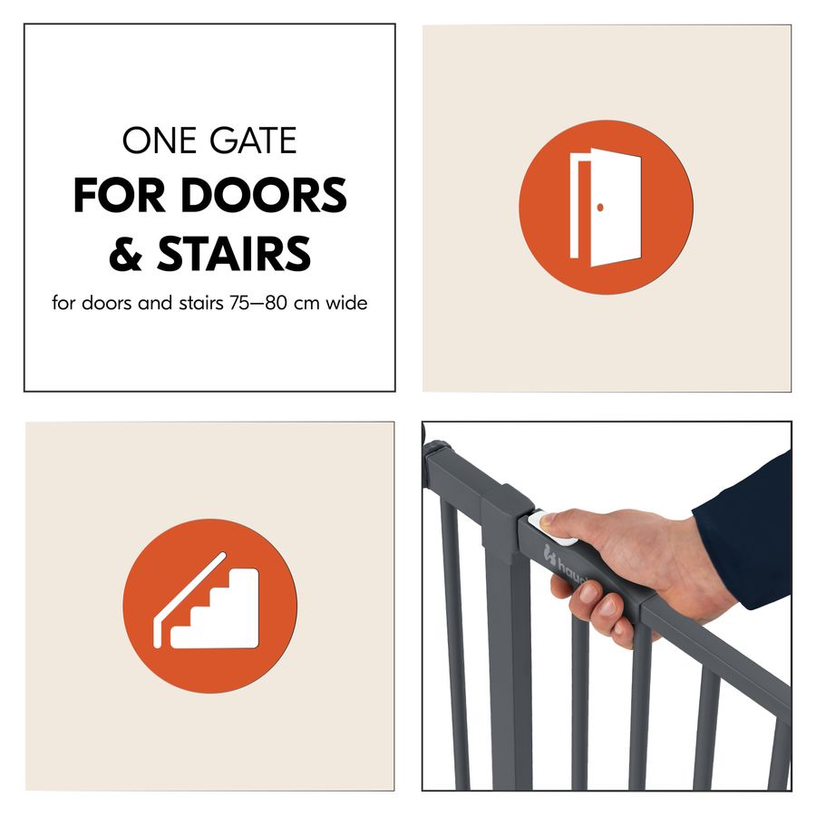 Pressure fit gate for standard doors and stairs