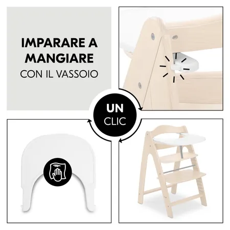 Imparare a mangiare con vassoio pappa da aggancio