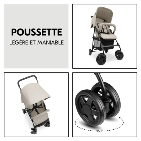 Poussette légère, maniable et polyvalente