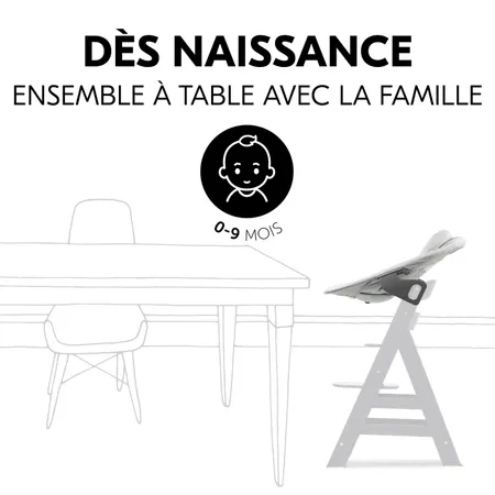 À table et à votre hauteur dès la naissance