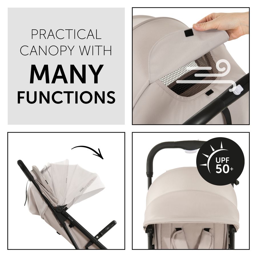 Canopy with UV protection and peek-a-boo window