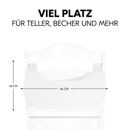 Viel Platz für dein Kind zum Essen und Spielen