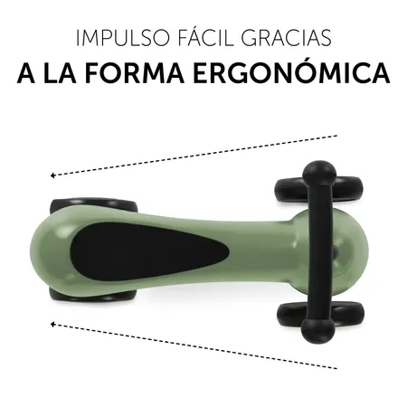 Deslizamiento fácil debido a la forma ergonómica