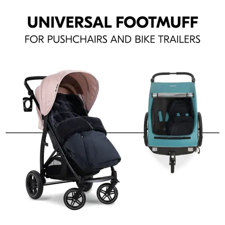 Pushchair footmuff with universal fit