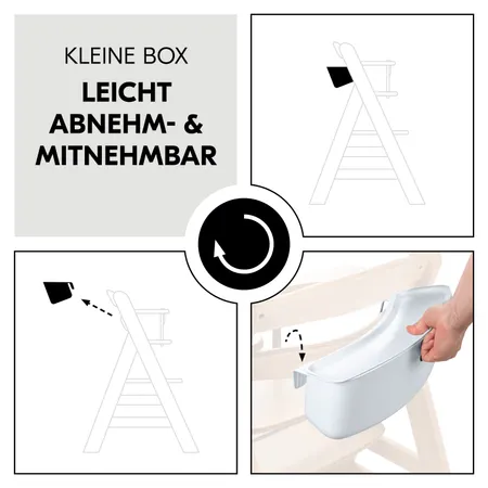 Kleine Box leicht abnehmbar und mitnehmbar