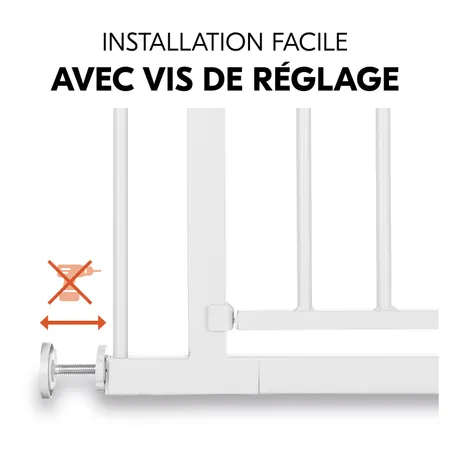 Barrière avec fixation par pression