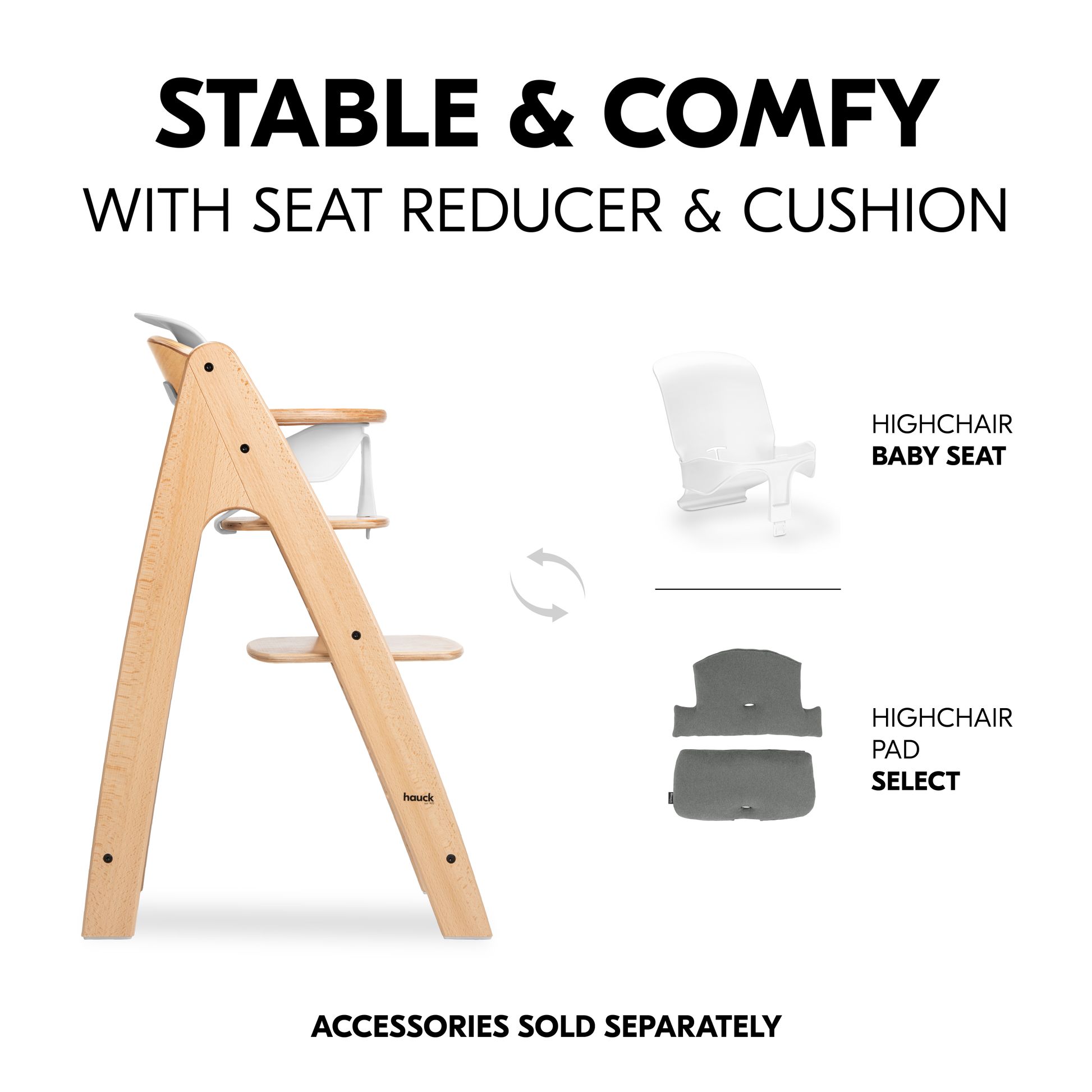 Arketa with separately sold seat reducer and cushion