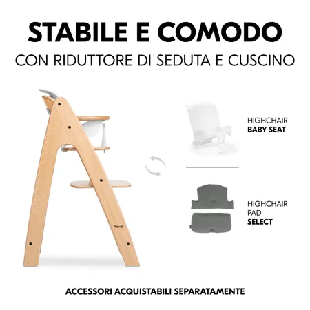 Più comfort e stabilità con riduttore e cuscini