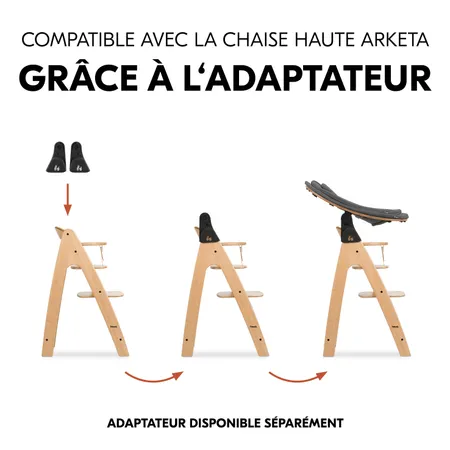 Adaptateur pour chaise haute en bois