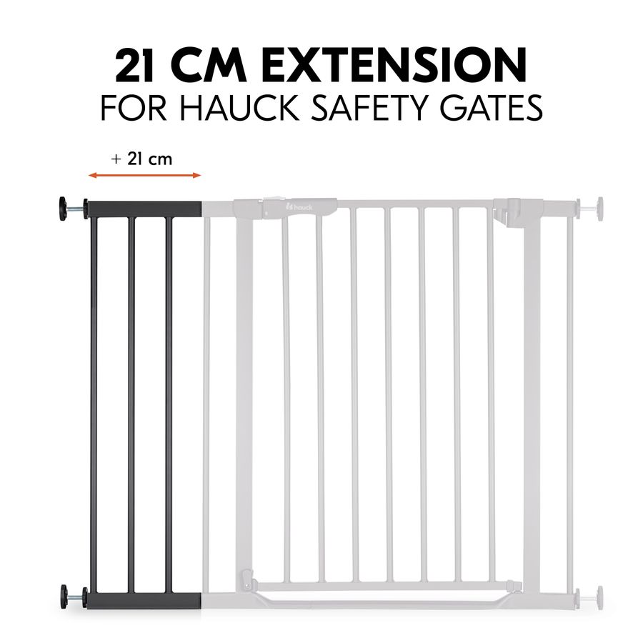 Extension compatible with safety gates by hauck