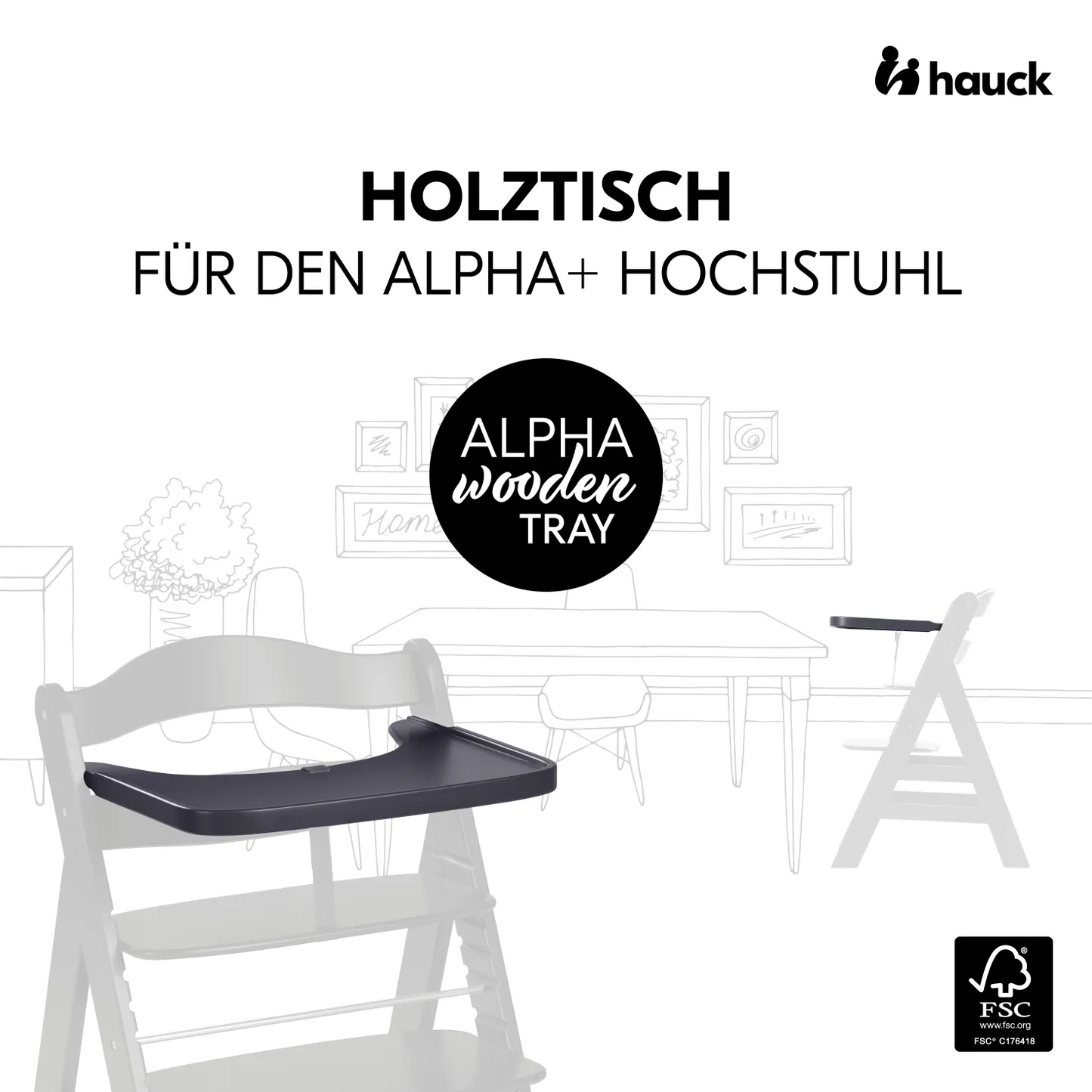 Alpha Wooden Tray