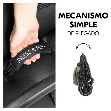 Mecanismo de plegado compacto con una mano