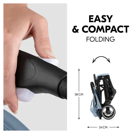 Easy travel with foldable, light pushchair