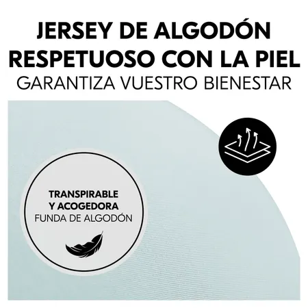 Funda de algodón transpirable y mullida
