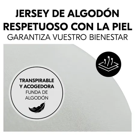 Funda de algodón transpirable y mullida