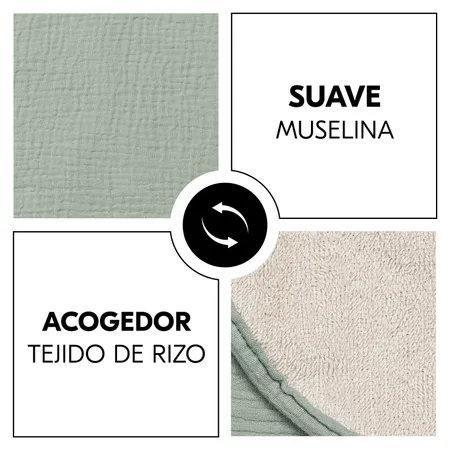 Suave muselina con mimoso tejido de rizo