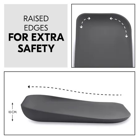 Extra safety thanks to elevated edges