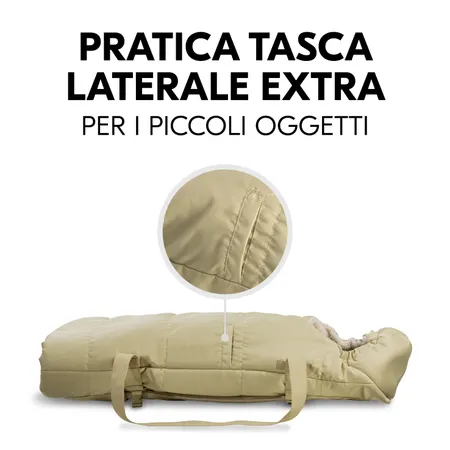 Pratico: tasca laterale per oggetti piccoli