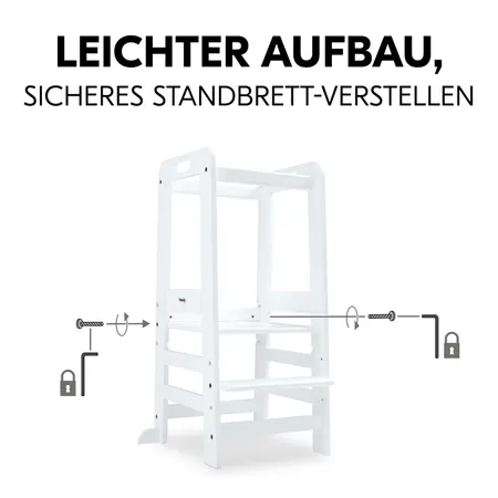 Leichter Aufbau, sicheres Standbrett-Verstellen