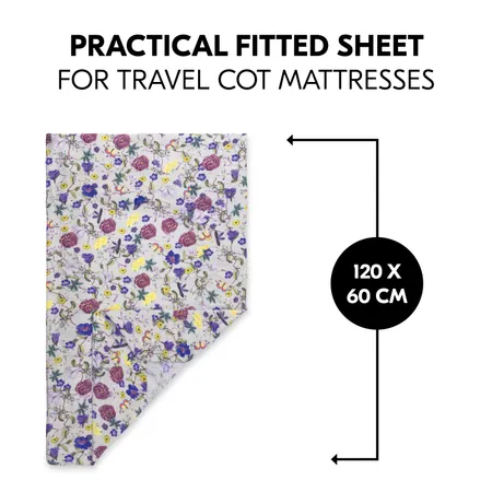 Practical fitted sheet for travel cot mattresses