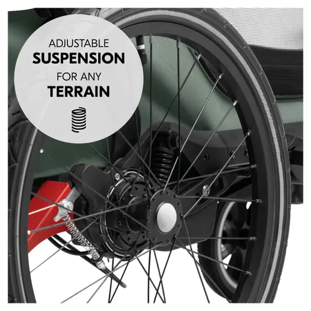 Flexibly adjustable suspension for any terrain
