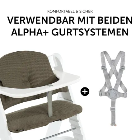 AUFLAGE MIT BEIDEN ALPHA+ GURTSYSTEMEN VERWENDBAR