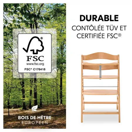 Bois de hêtre durable et certifié FSC®
