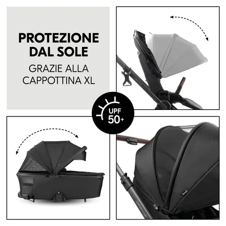 Cappottina XL per la massima protezione dal sole