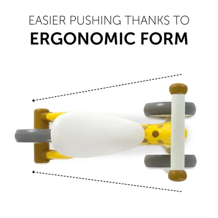 Easier pushing thanks to ergonomic form