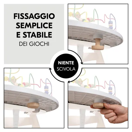 Fissaggio facile e stabile degli elementi di gioco