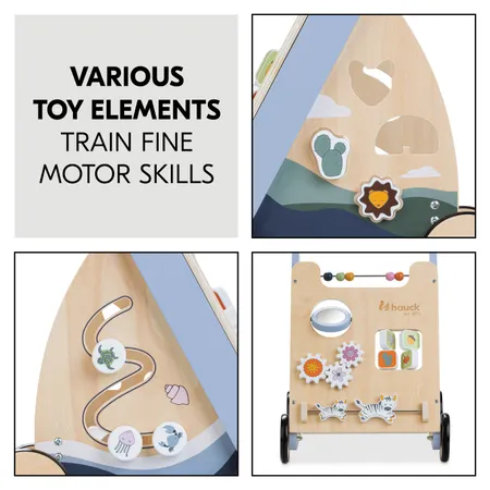 Numerous toys train fine motor skills