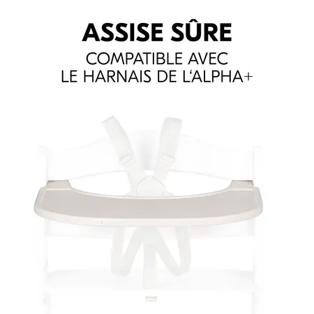 Assise sûre avec tablette et harnais de la chaise