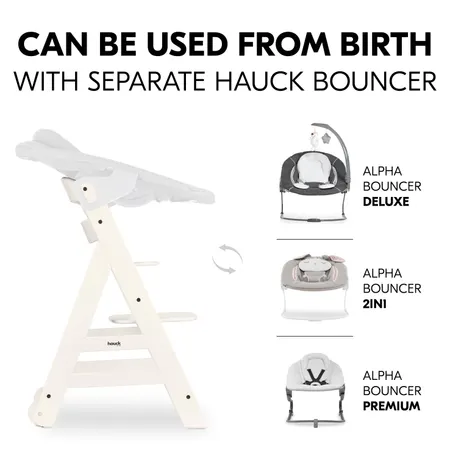Usable from birth with separate hauck bouncers