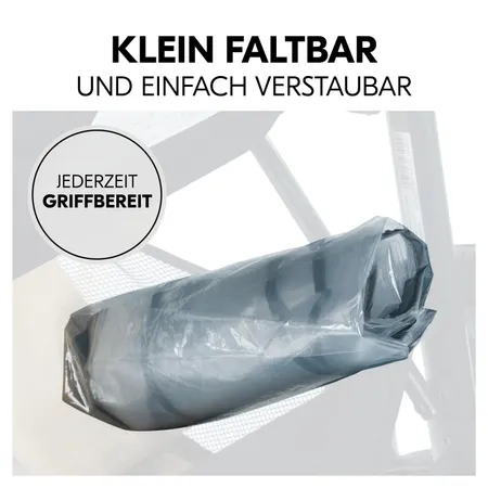 Klein faltbar und einfach verstaubar