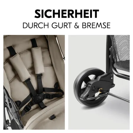 Sicherheit durch Gurt und Bremse