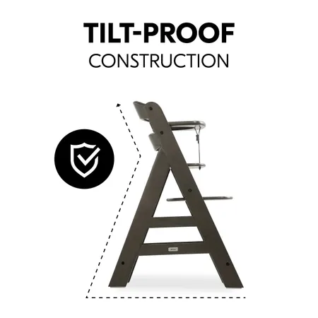 Extra tilt-resistant thanks to stable construction