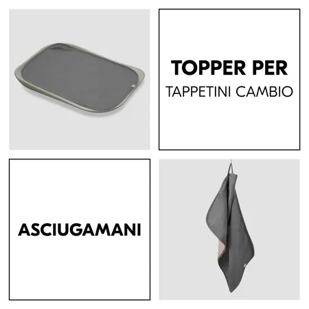 Telo per fasciatoio e asciugamano in uno