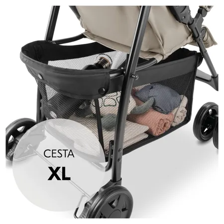 Mucho espacio en su cesta XL