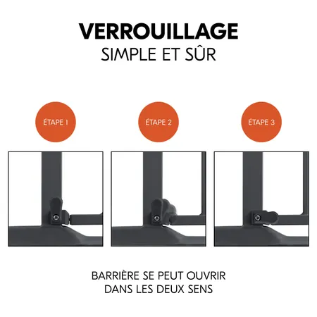 Peut être bloquée de manière sûre et rapide